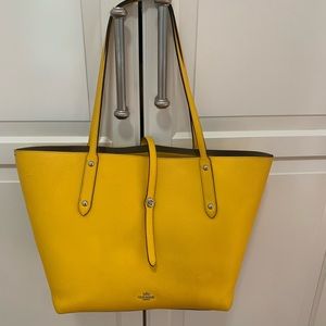 Coach yellow tote bag